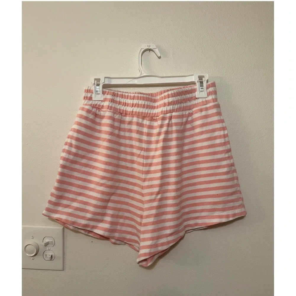 Daily Drills Cotton Striped Shorts Dusty Rose Stripe Size M/L